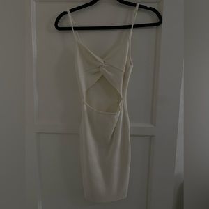 Ribbed Cutout Spaghetti Strap Mini Dress